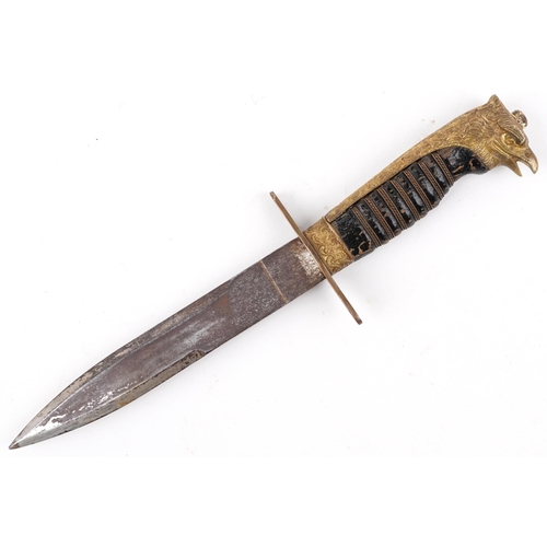 1832 - Italian Fascist military interest Youth Movement dress dagger with double edged steel blade, 28cm in... 