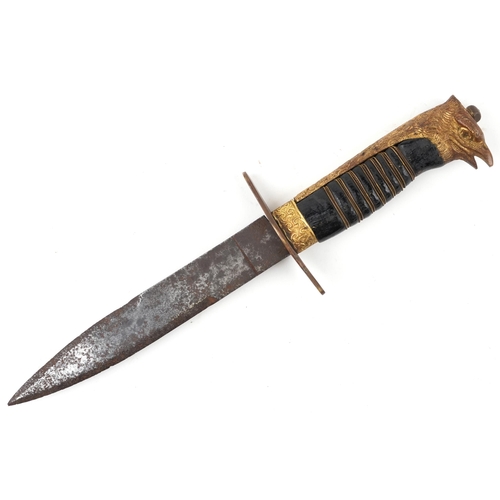 1831 - Italian Fascist military interest Youth Movement dress dagger with double edged steel blade, 27.5cm ... 