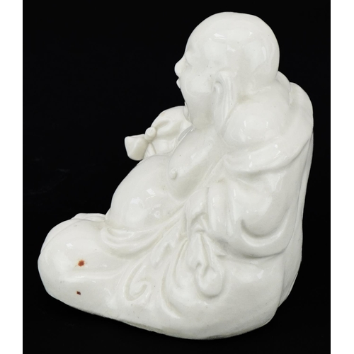 210 - Chinese pottery laughing Buddha, 11cm high