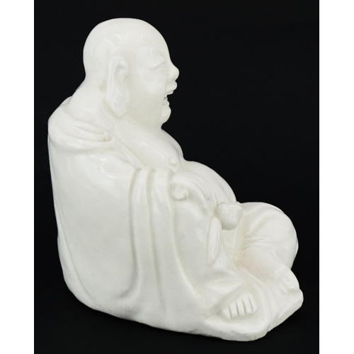 210 - Chinese pottery laughing Buddha, 11cm high