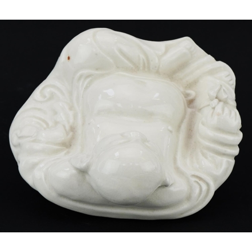 210 - Chinese pottery laughing Buddha, 11cm high