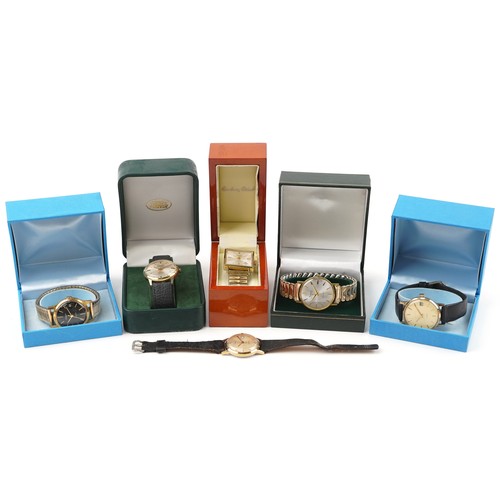 2734 - Six vintage gentlemen's wristwatches comprising Regency, Sekonda, Ingersoll, Rone, Tegrov and Timex,... 