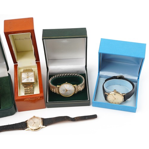 2734 - Six vintage gentlemen's wristwatches comprising Regency, Sekonda, Ingersoll, Rone, Tegrov and Timex,... 