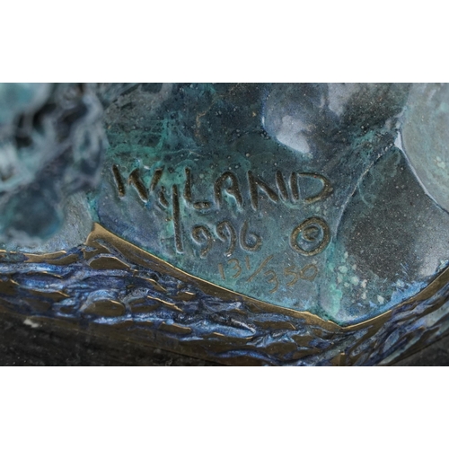 243 - Robert Wyland limited edition - Large hand painted sculpture of a Marlin Sailfish in full flight, nu... 