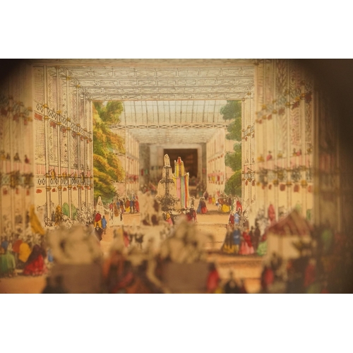 1506 - Victorian telescopic diorama of The Great Exhibition 1851, 19cm x 16cm