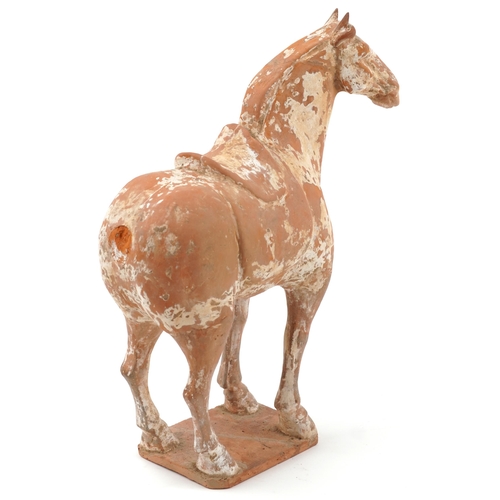 1396 - Anglo Indian pottery horse sculpture, 30cm high