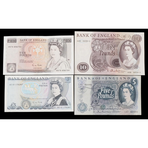 564 - Two ten pound Bank of England banknotes and two five pound Bank of England banknotes