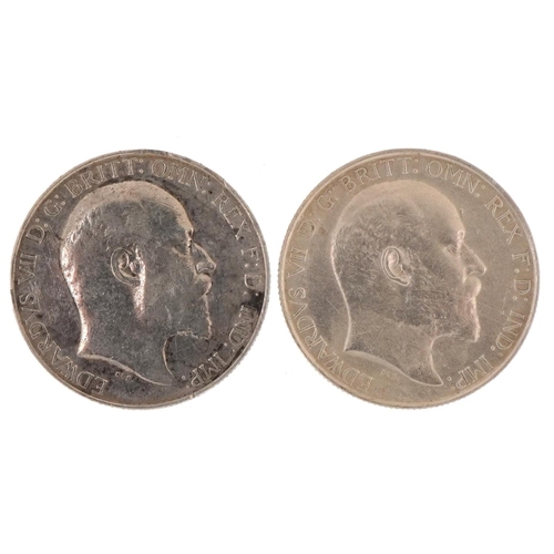 609 - Two Edward VII florins dates 1905 and 1910