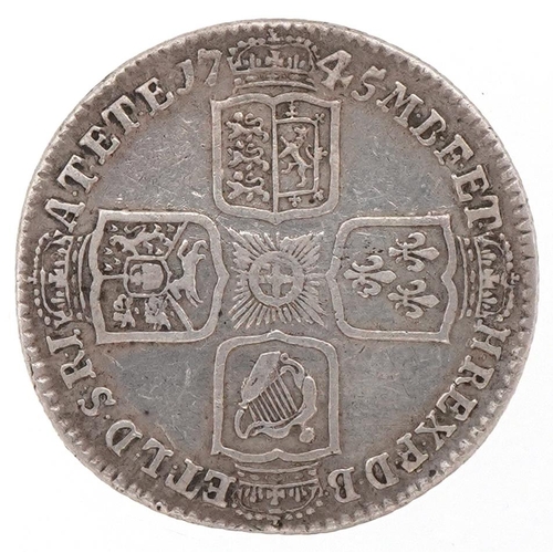 583 - George II silver shilling dated 1745