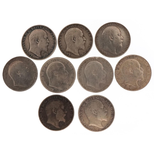 610 - Assorted silver Edward VII florins