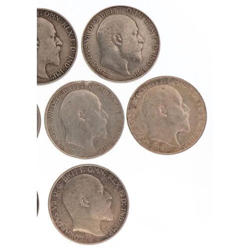 610 - Assorted silver Edward VII florins