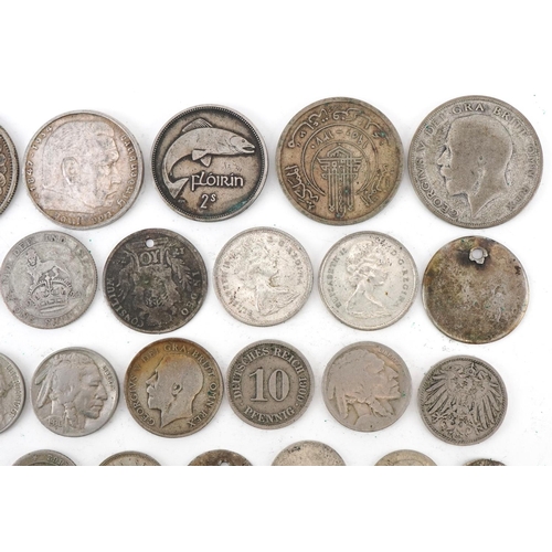 660 - Assorted silver and other coinage including European and Chinese