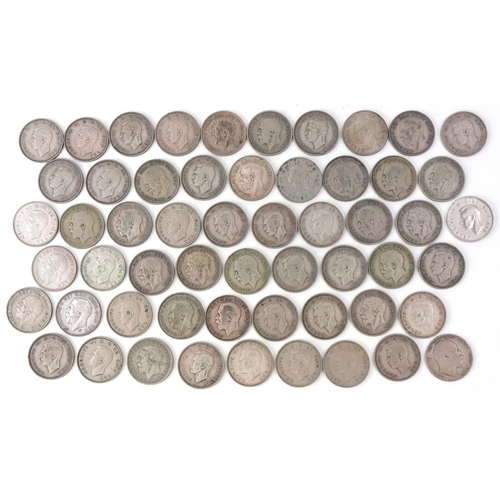 617 - One shilling coins including pre 1947