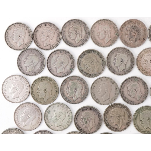 617 - One shilling coins including pre 1947