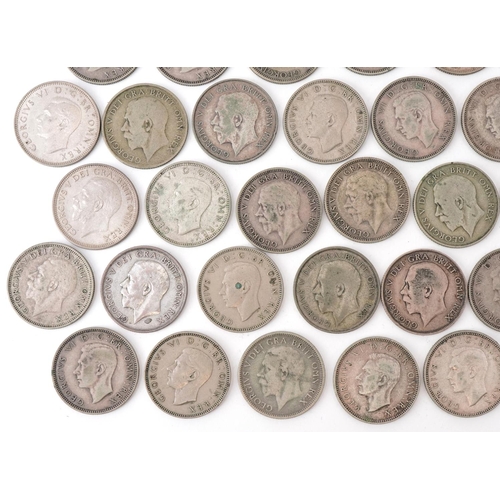 617 - One shilling coins including pre 1947