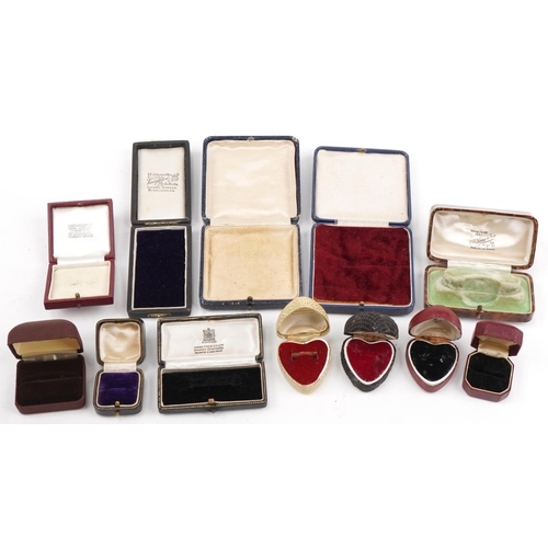 2740 - Large collection of jewellery boxes and watch boxes including a Kemp & Son Newcastle and Hamilton Je... 