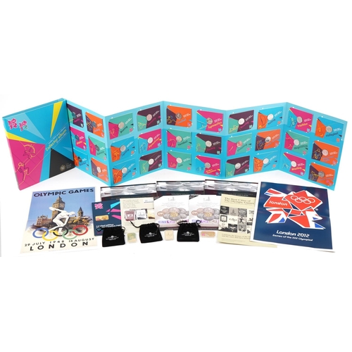 641 - London Olympic 2012 Games ingots from The London Mint Office together with a collector's album of fi... 