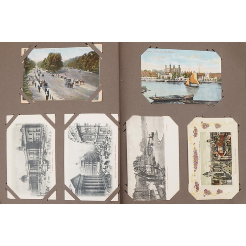 674 - Album of postcards, approximately one hundred and twenty, including street scenes, The Crystal Palac... 