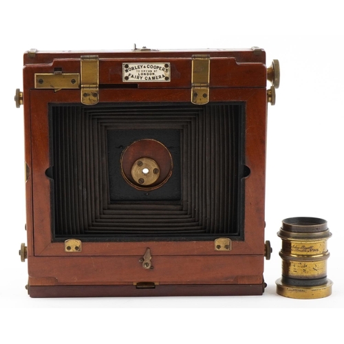 743 - Victorian Morley & Coopers Fairy camera with brass lens retailed by John Piggott 117 Cheapside Londo... 