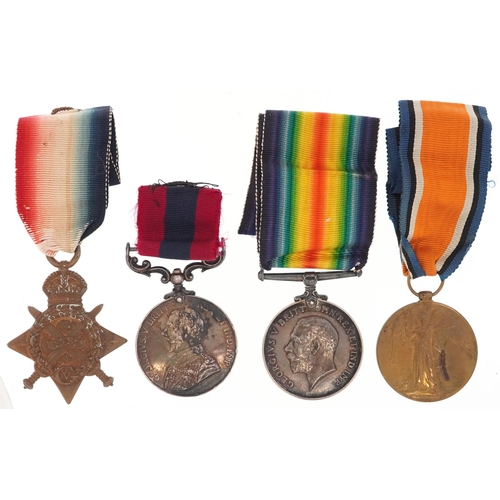 1721 - British military World War I medals awarded to Corporal CPL A ROSE 1-LIFE GDS including 1914 Star an... 