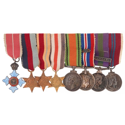 1729 - British military World War II dress medals including Mentioned in Dispatches and French and Germany ... 