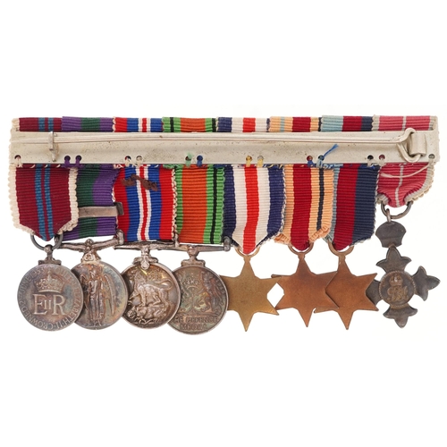 1729 - British military World War II dress medals including Mentioned in Dispatches and French and Germany ... 