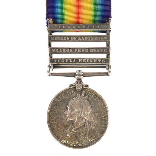 1725 - Victorian British military South Africa medal awarded to GNR.G.FITCH.R.F.A with Transvaal Relief of ... 