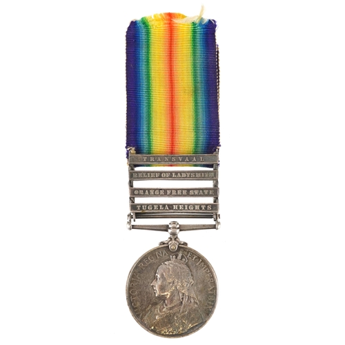 1725 - Victorian British military South Africa medal awarded to GNR.G.FITCH.R.F.A with Transvaal Relief of ... 