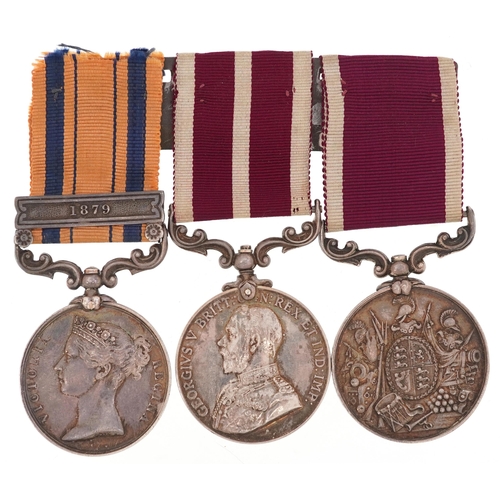 1712 - Victorian British military medal group with Meritorious Service, Long Service and Good Conduct award... 