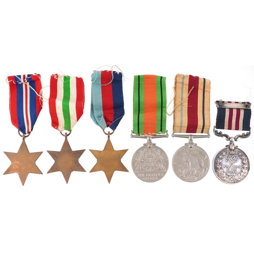 1735 - British military World War II medal group awarded to L.CPL A.B.THORPE R.SIGNALS including Bravery in... 