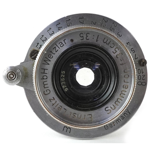 764 - Leica Ernst Leitz Summaron F=3.5cm 1:3.5 camera lens, 5cm in diameter