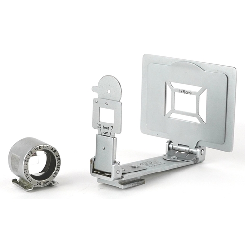 768 - Leitz Wetzlar folding view finder, 50mm, back plate is 7cm in diameter