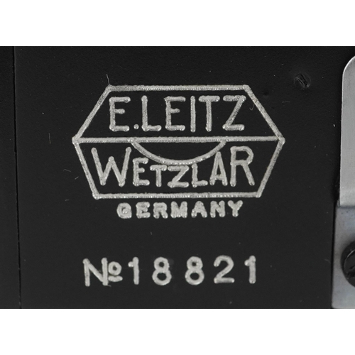 766 - **WITHDARWN** Leitz Wetzlar number 18821 range finder with impressed Swastika, 5.5cm