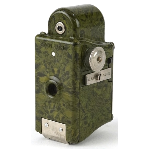 755 - Green Coronet Midget camera, 6cm high