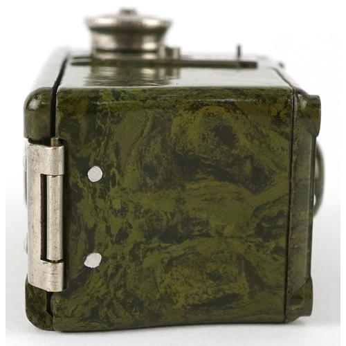 755 - Green Coronet Midget camera, 6cm high