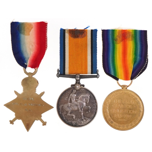 1720 - British military World War I medals awarded to CPL G.J.VAUGHAN. RE