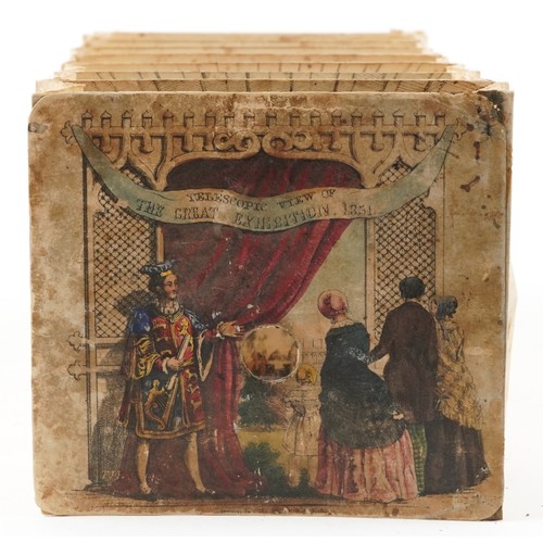 1506 - Victorian telescopic diorama of The Great Exhibition 1851, 19cm x 16cm