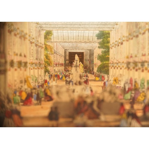 1506 - Victorian telescopic diorama of The Great Exhibition 1851, 19cm x 16cm