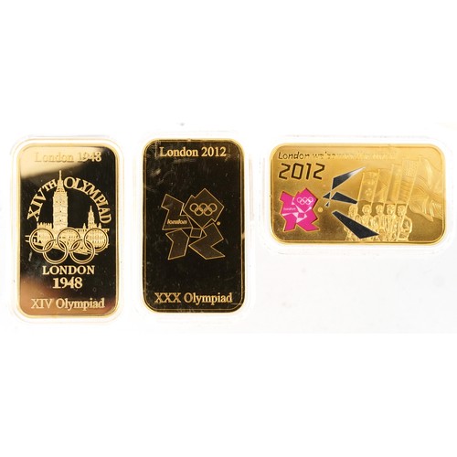 641 - London Olympic 2012 Games ingots from The London Mint Office together with a collector's album of fi... 