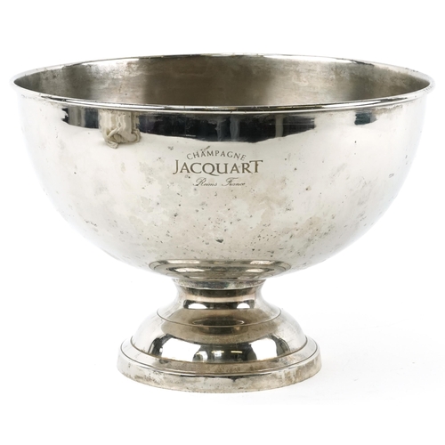 1210 - Large silver plated Jaquart Champagne ice bucket, 38cm in diameter