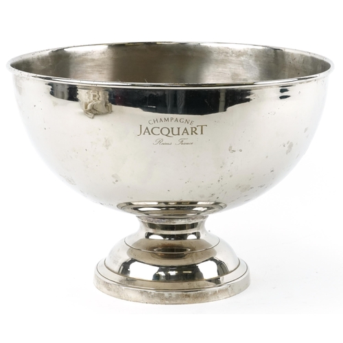 1210 - Large silver plated Jaquart Champagne ice bucket, 38cm in diameter