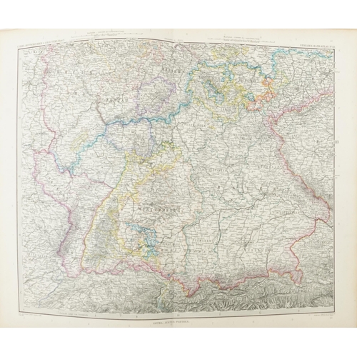 718 - Adolf Stielers hand atlas with coloured maps