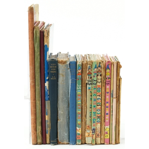 726 - Group of children's books including first edition 1924 When We Were Very Young by A A Milne, Teddy G... 