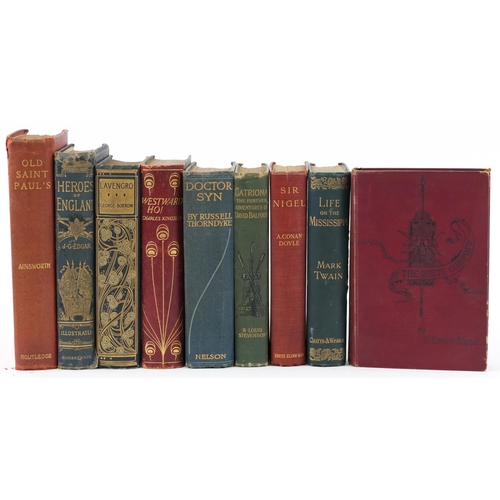 724 - Antiquarian books including Heroes of England, Doctor Syn, Westward Ho, The White company and Life o... 