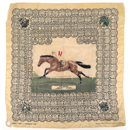 709 - Horseracing interest Phil Drake race horse silk scarf published by Welch Margetson & Company Limited... 