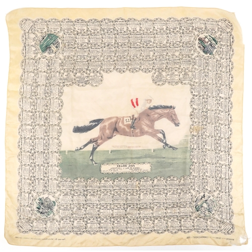 709 - Horseracing interest Phil Drake race horse silk scarf published by Welch Margetson & Company Limited... 