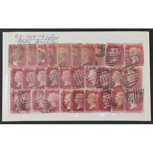 667 - Selection of Victorian 1858-1879 Penny Red stamps