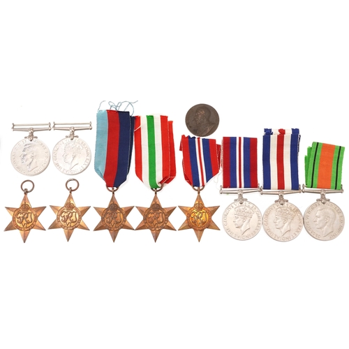 1737 - British military interest World War II medals awarded to R C Wrixen including Africa Star, medals aw... 