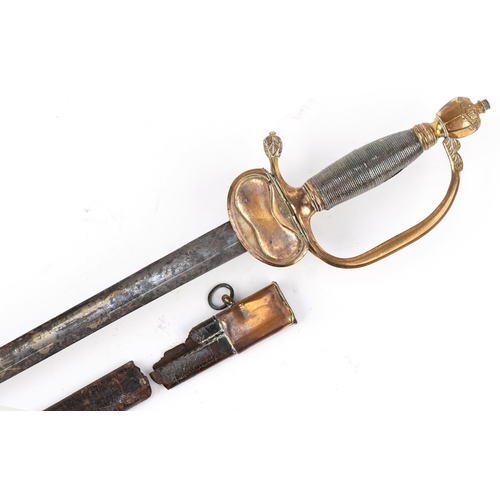 1842 - British military interest officers dress sword, 99cm in length