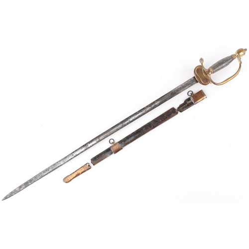 1842 - British military interest officers dress sword, 99cm in length